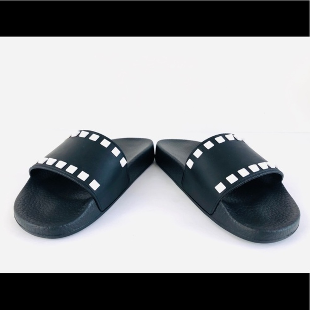 VALENTINO GARAVANI ROCKSTUD PVC SLIDE  STUD SANDAL - Picture 9 of 12